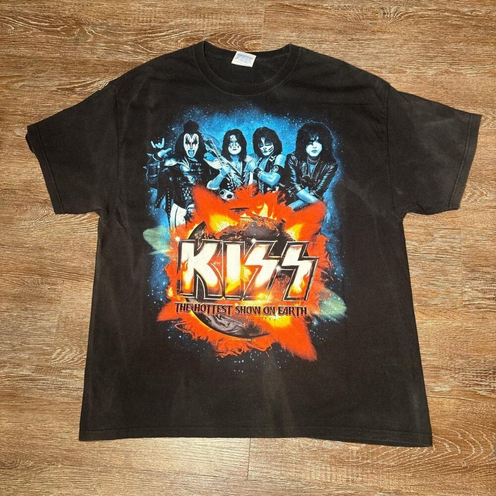 2010 Kiss Band Tee Rock Music Concert Grunge Hard Rock Heavy Metal Mens Size XL
